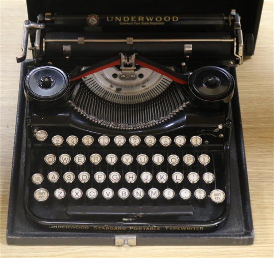 A Vintage Underwood portable typewriter